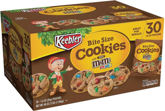 M&M Bitesize Cookies 30 X 45 Gram