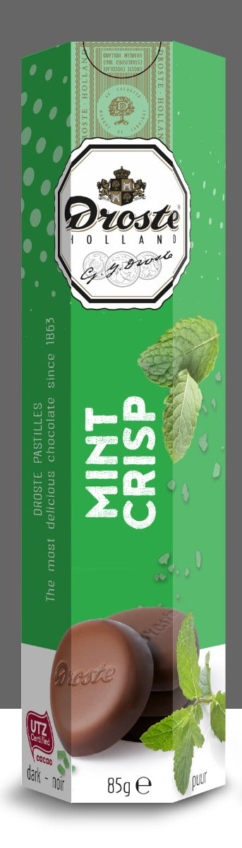 Droste Chocolade Pastilles Puur/ Mint/ Crisp 85 Gram