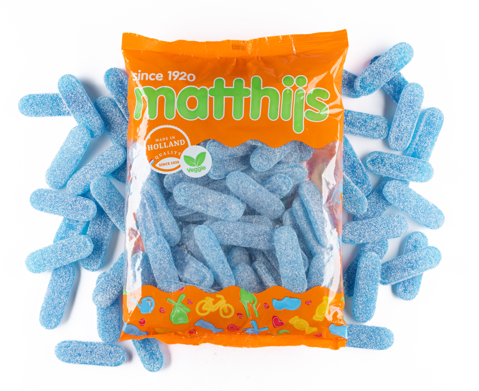 Gelatine Vrije Zure Blauwe Tongen 800 Gram