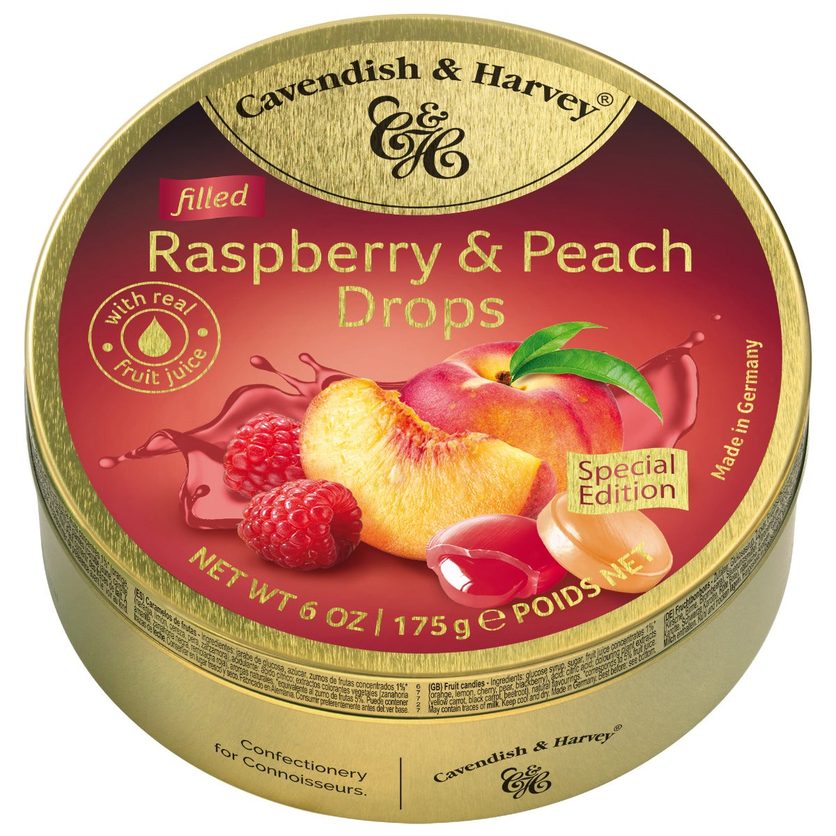Cavendish & Harvey Framboos & Perzik 175 Gram