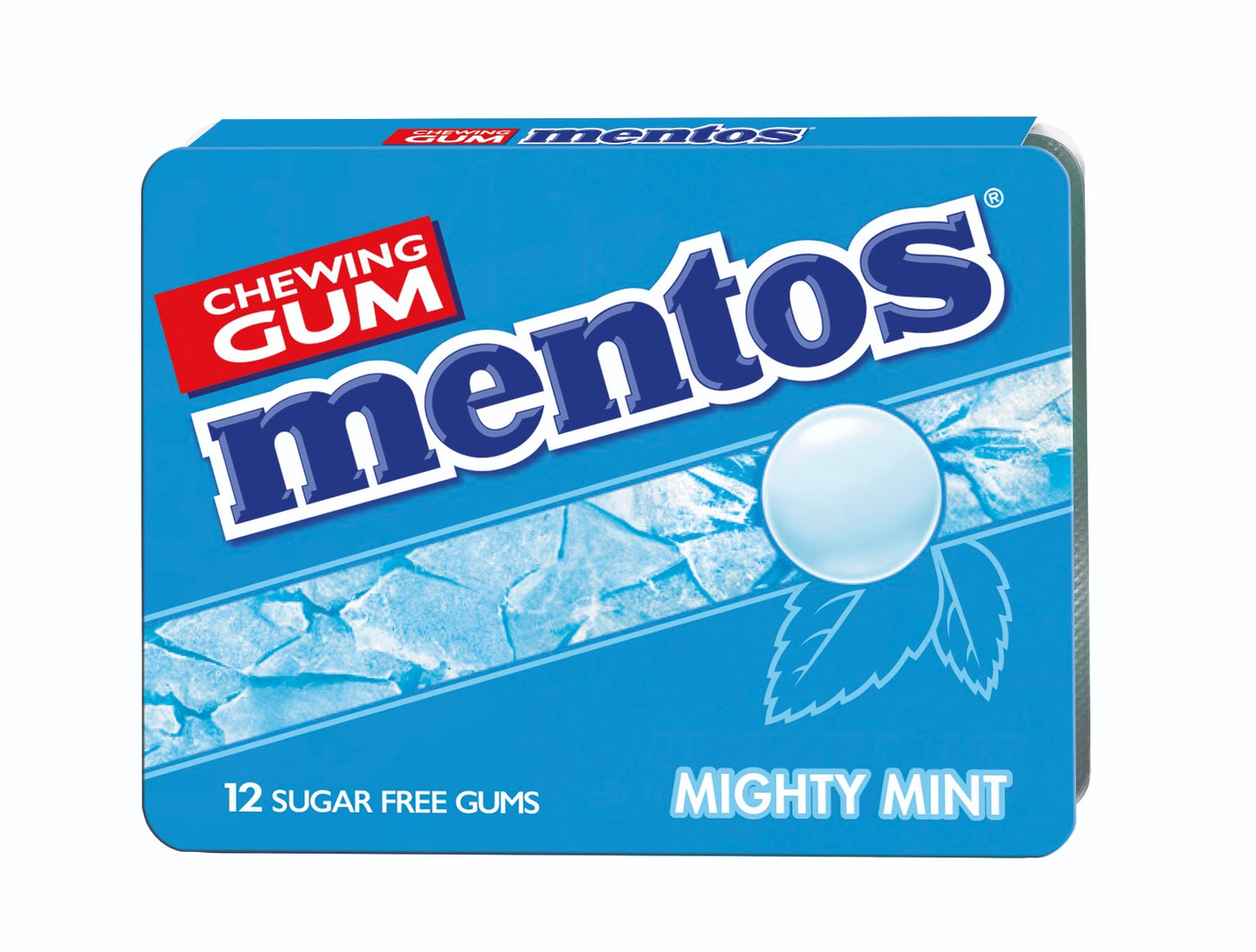 Mentos Kauwgom Mighty Mint Blister Doos - 12 Stuks