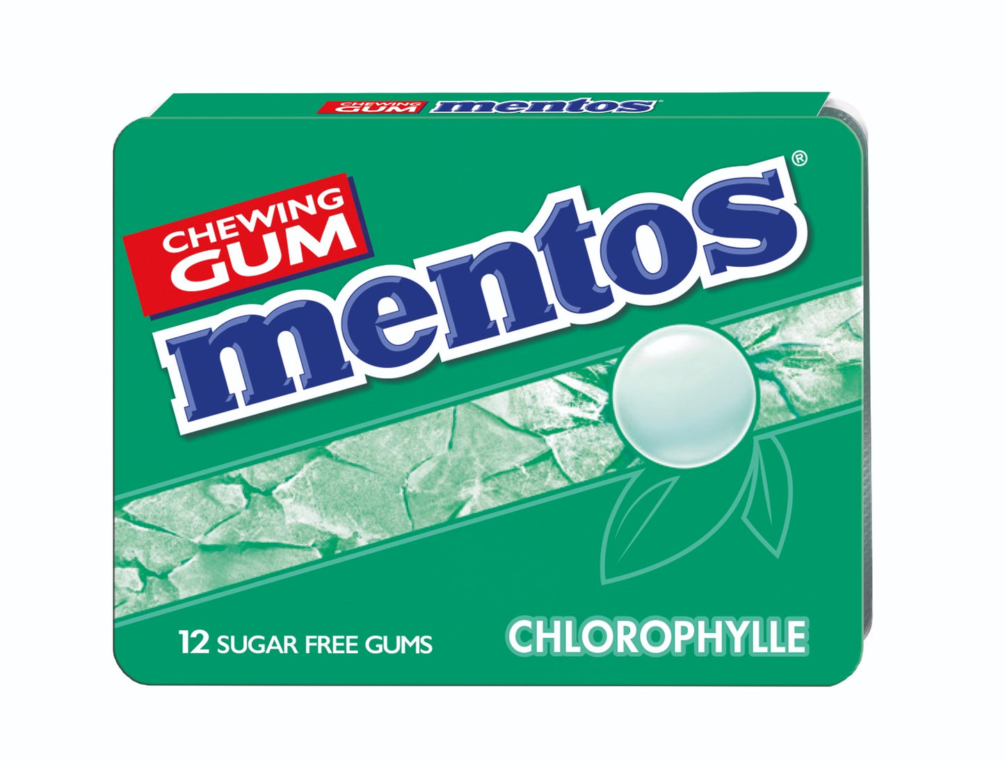 Mentos Kauwgom Chlorophyl Blister Doos - 12 Stuks