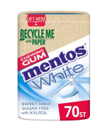 Mentos Gum White - 70 Stuks