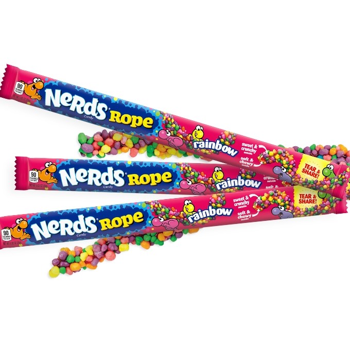 Wonka Nerds Rainbow Rope - Doos 24 Stuks