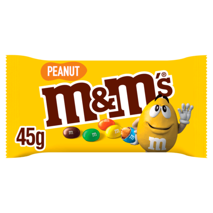 M&M'S Pinda Single Chocolade Doos - 24 x 45 Gram