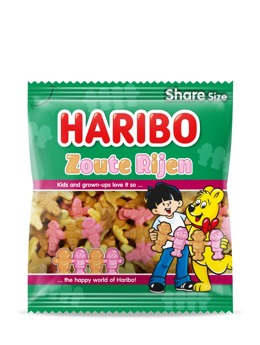 Haribo Zoute Rijen Doos - 14 x 175 Gram