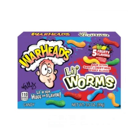 Warheads Lil Worms 100 Gram