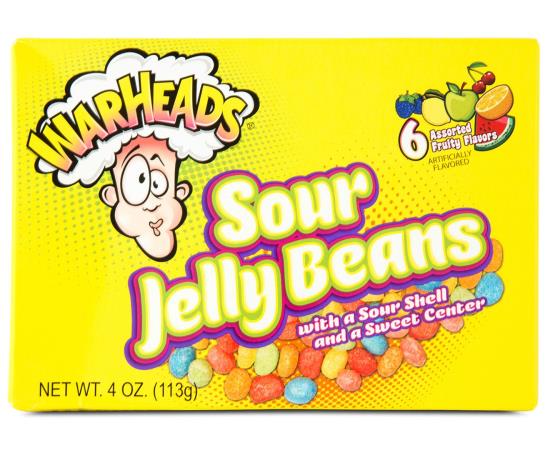 Warheads Sour Jelly Bean Doos - 12 x 113 Gram
