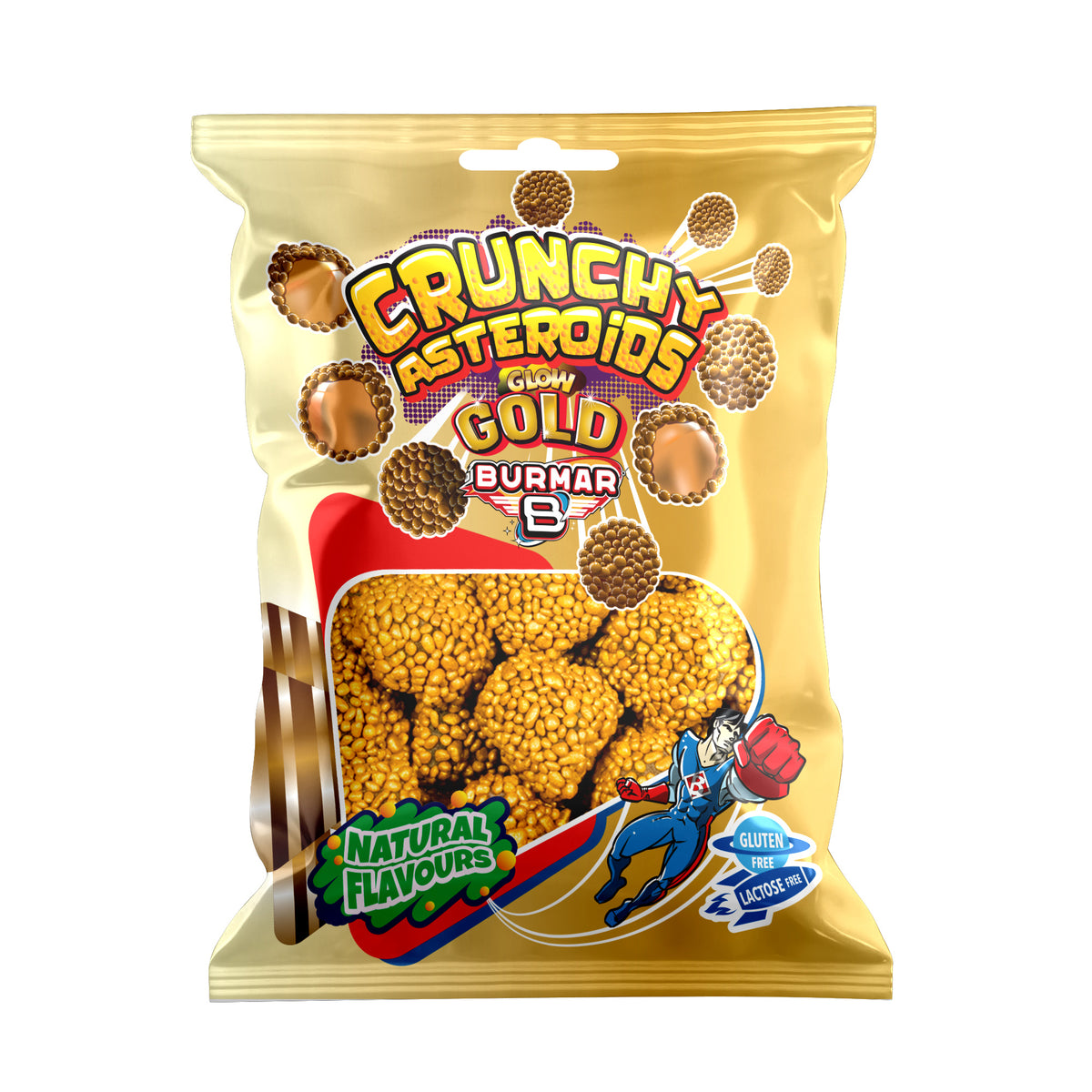 Burmar Glow Gold Crunchy Asteroi 90 Gram
