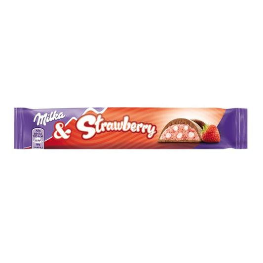 Milka Aardbei Chocolade Reep 37 Gram