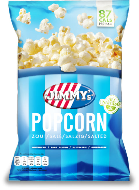 Jimmy's Popcorn Zout Mini Zakjes 21 x 17 Gram