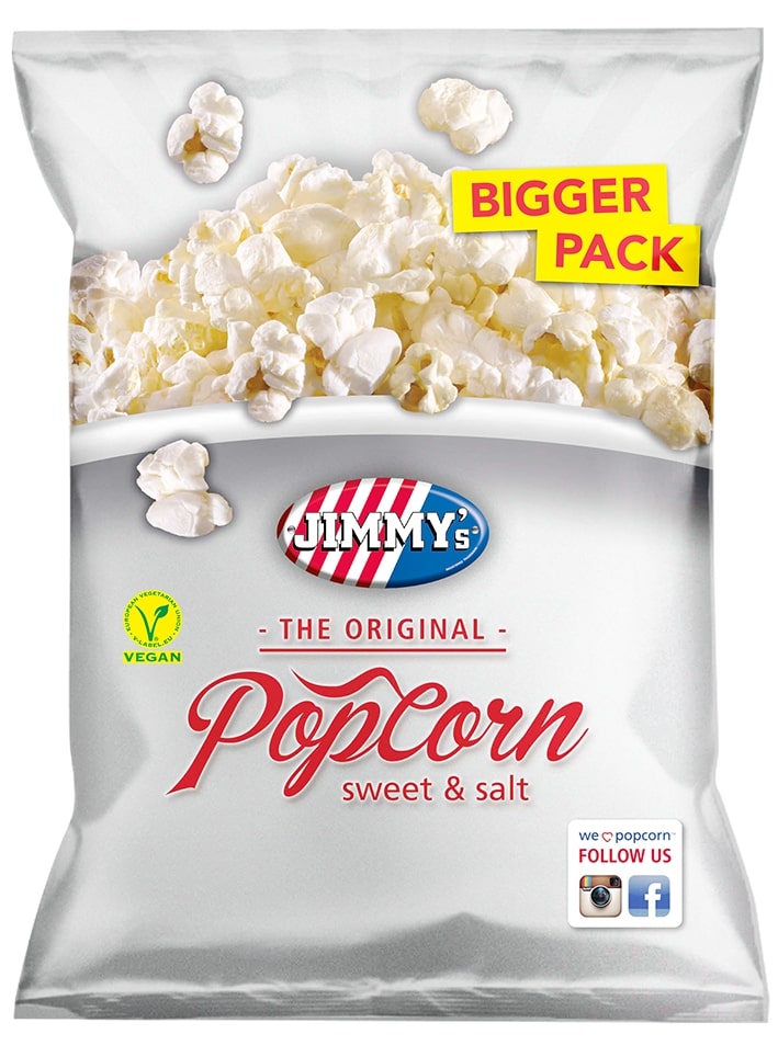 Jimmy's Popcorn Zoet & Zout Doos - 12 x 100 Gram