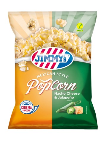 Jimmy's Popcorn Nacho Cheese & Jalapeño 12 X 90 Gram