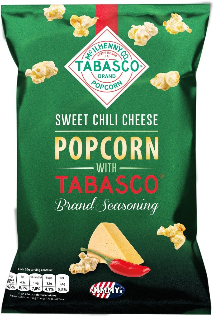 Popcorn Tabasco Sweet Chili Cheese Doos - 8 x 90 Gram