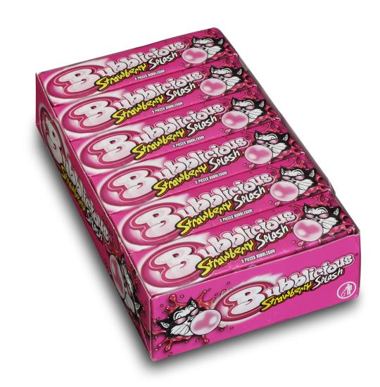 Bubblicious Aardbei Strip (5 stuks) x 18 Box