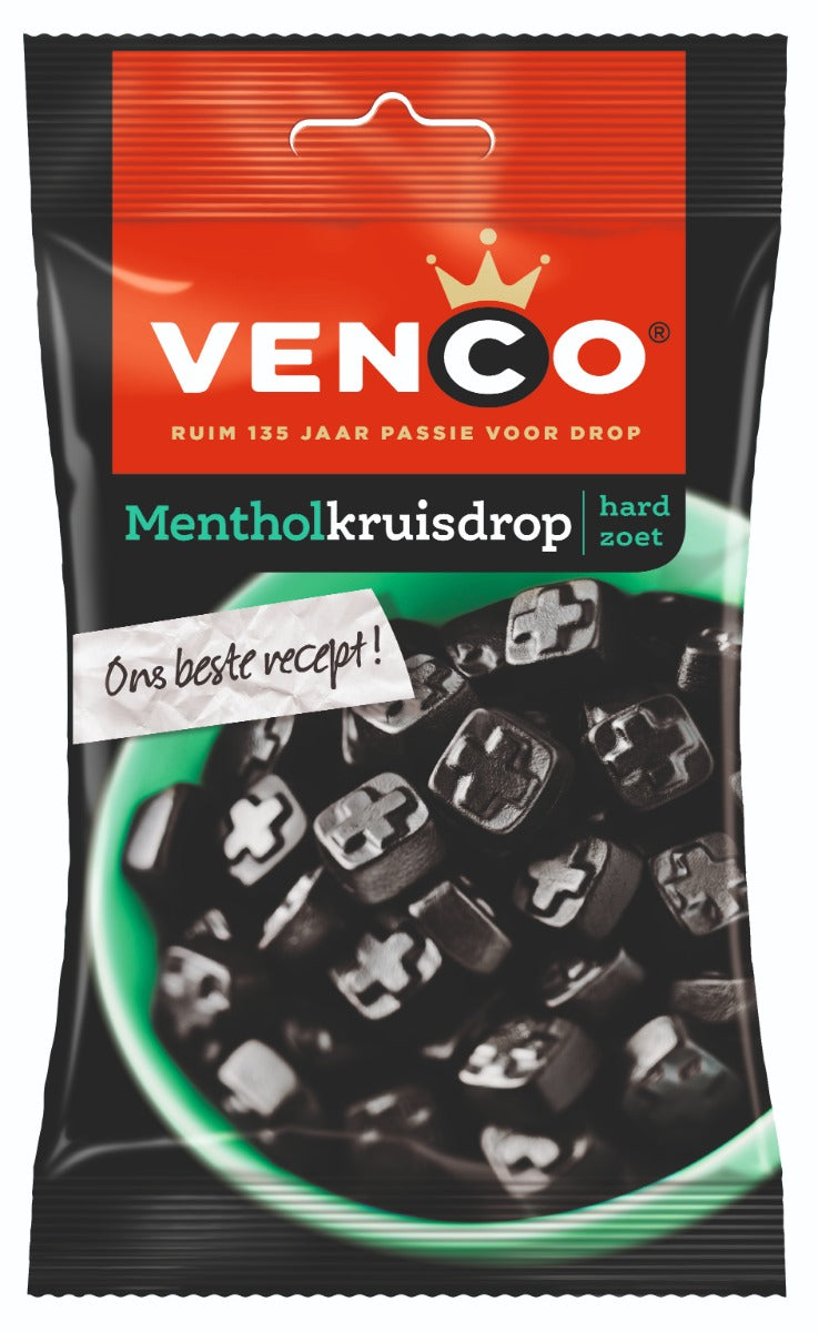 Venco Menthol Kruisdrop Doos - 12 x 173 Gram