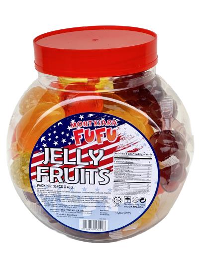 FUFU Jelly Fruits Jar 30 x 40 Gram