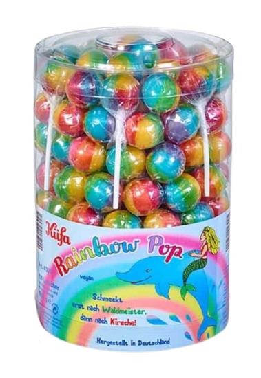 Kufa Rainbow Pop Lolly - 100 Stuks