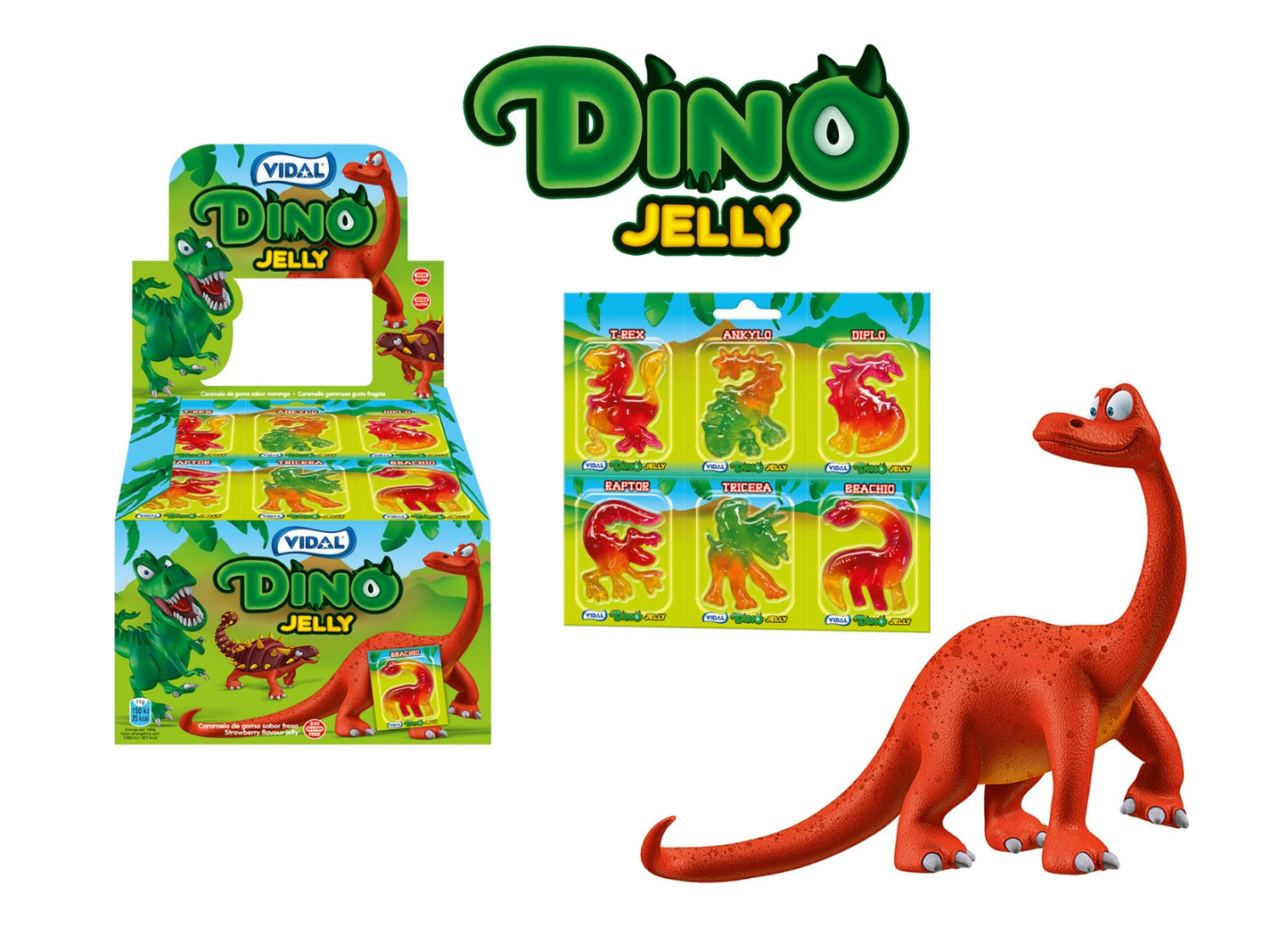 Dino Jelly Blister Doos - 66 Stuks