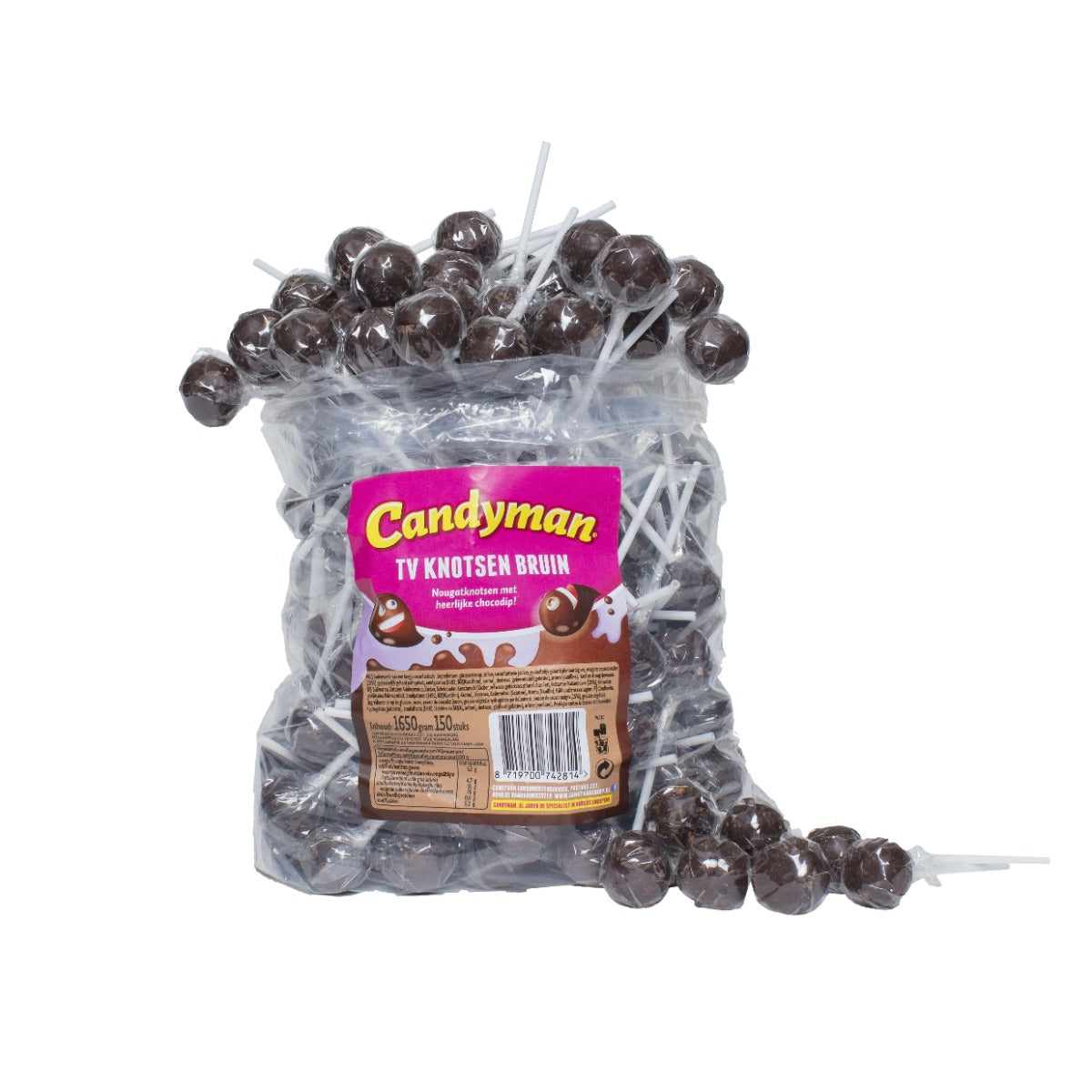 Candyman Lolly's TV Knotsen Bruin 150 Stuks