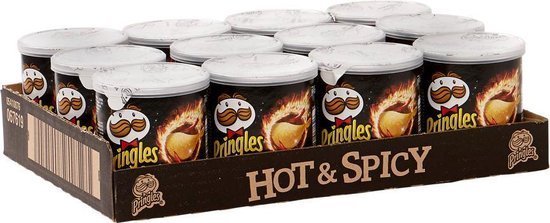 Pringles Hot & Spicy Chips Tray - 12 x 40 Gram