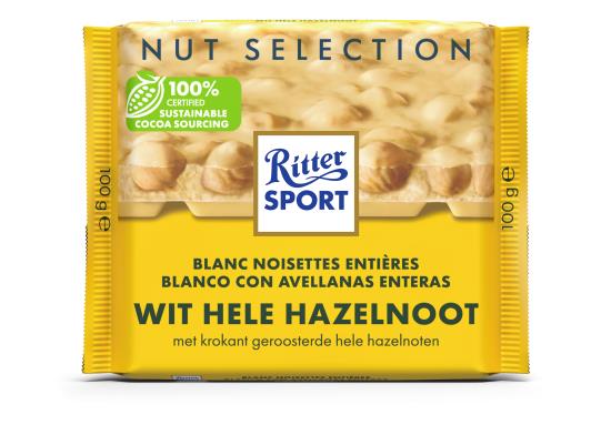 Ritter Sport White Whole Hazelnuts 10x100 Gram