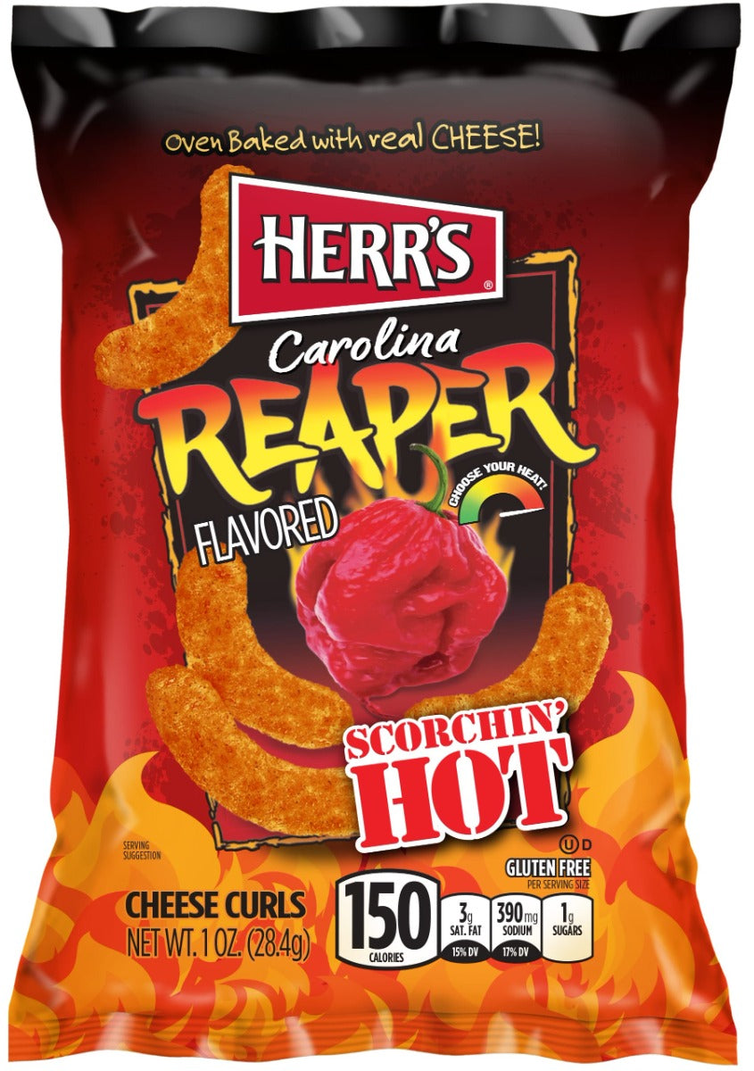 Herr's Carolina Reaper Cheese Curls 28 Gram