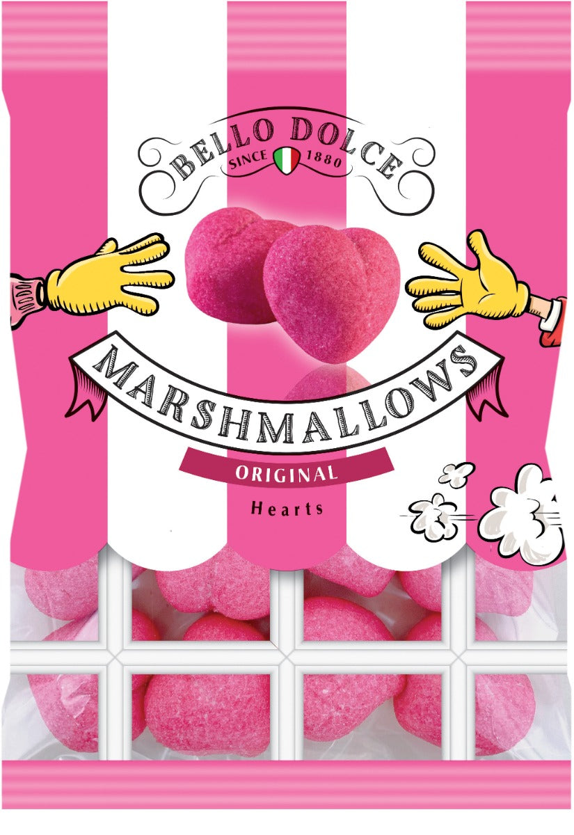 Bello Dolce Marshmallow Hartjes 150 Gram
