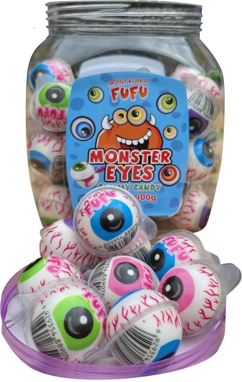 Fufu Monster Eyes Snoepogen Silo - 50 stuks