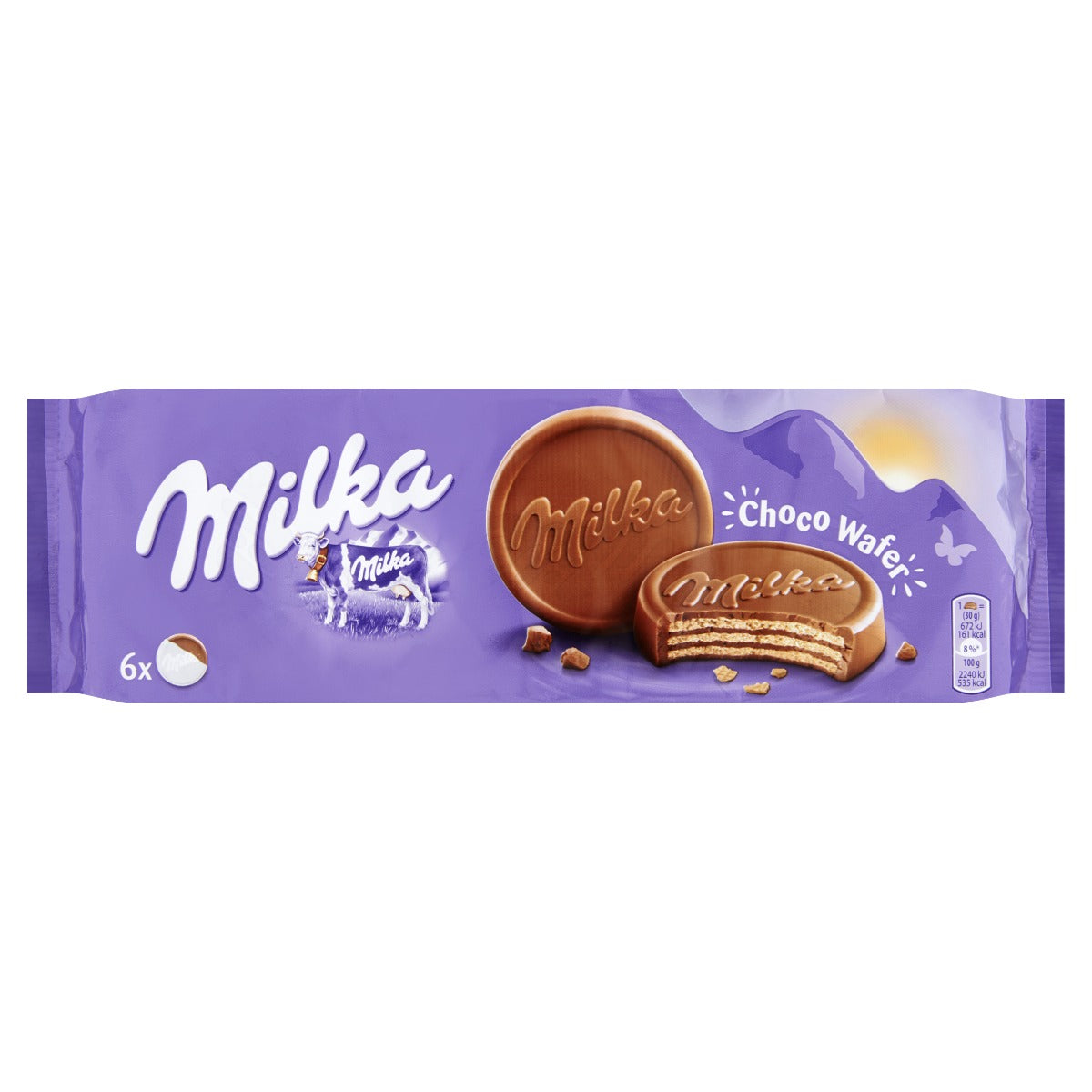 Milka Choco Wafer Melk Chocolade 6 Koekjes Doos - 18 x 180 Gram