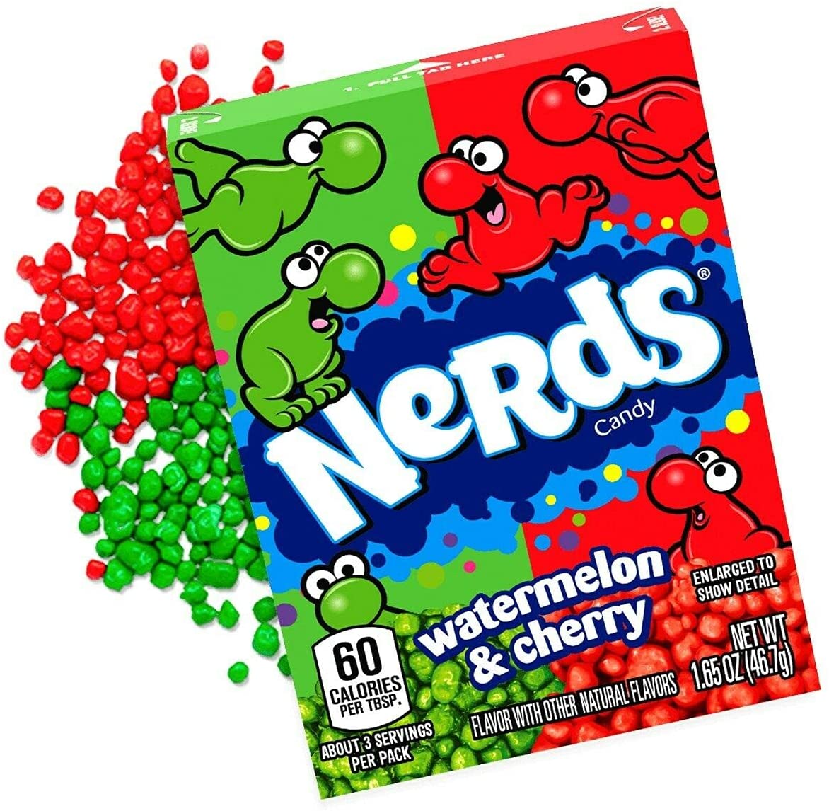 Wonka Nerds Watermelon Cherry Doos - 36 x 47 Gram
