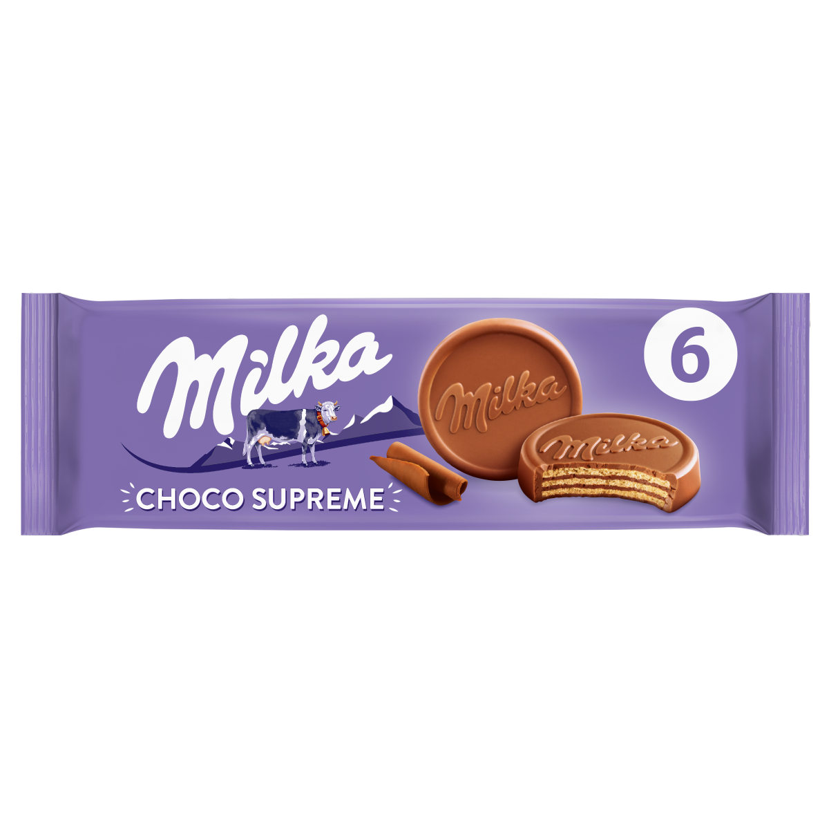 Milka Choco Wafer Melk Chocolade 6 Koekjes 180 Gram
