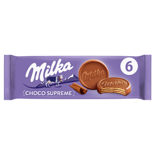 Milka Choco Wafer Melk Chocolade 6 Koekjes 180 Gram