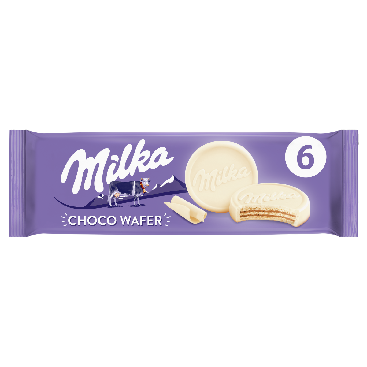 Milka Choco Wafer Witte Chocolade 6 Koekjes 180 Gram