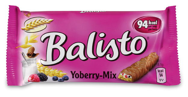 Balisto Yoberry Chocolade Reep Doos - 20 x 37 Gram
