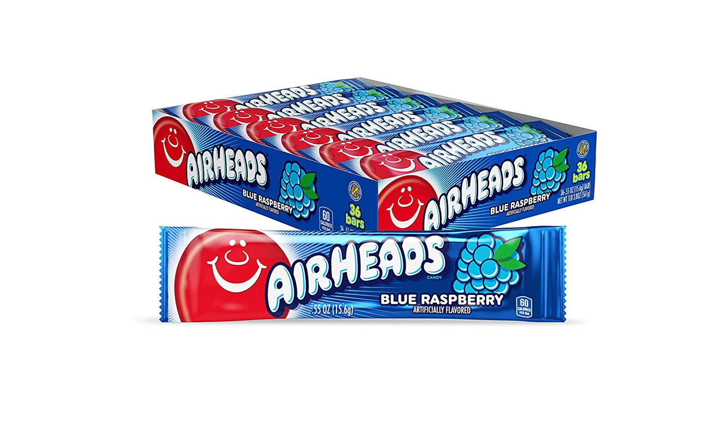 Airheads Blue Raspberry 36 x 16 Gram