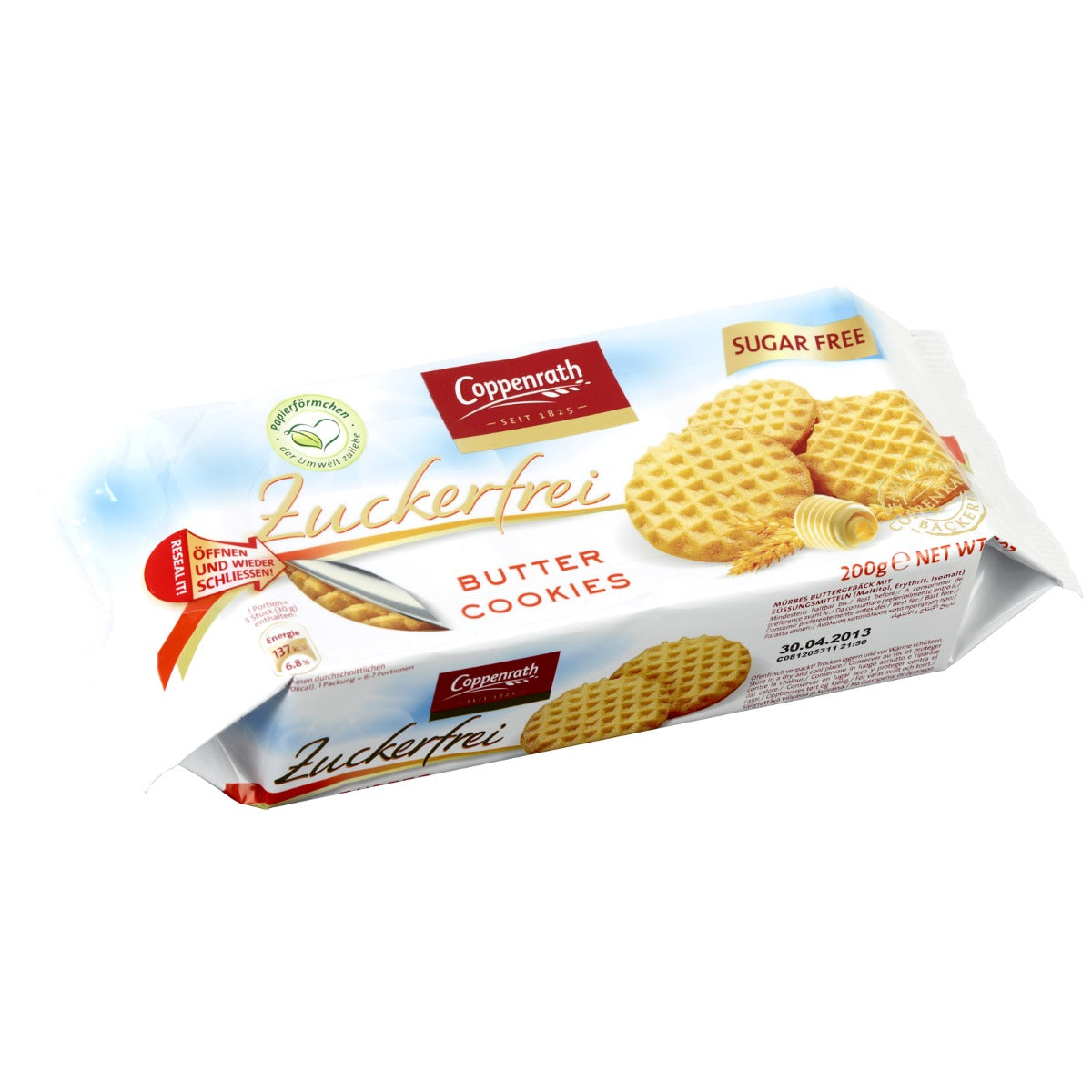 Suikervrij Koekjes Butter Cookies Doos - 7 x 200 Gram