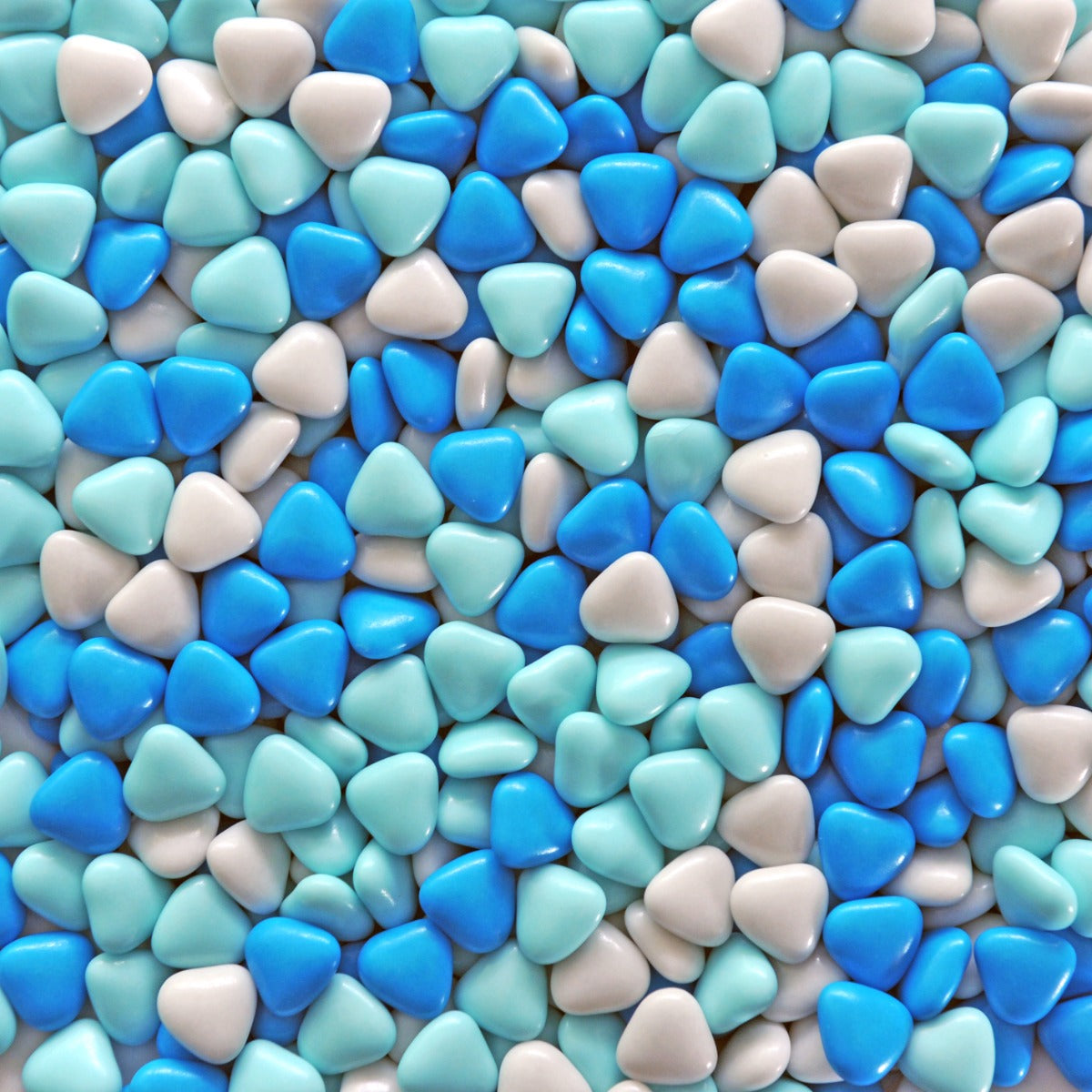 Chocolade Dragee Hartjes Blauw Wit 900 Gram