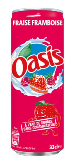 Oasis Aardbei Framboos 24 X 33CL
