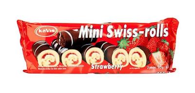 Mini Swiss Roll Aardbei 175 Gram