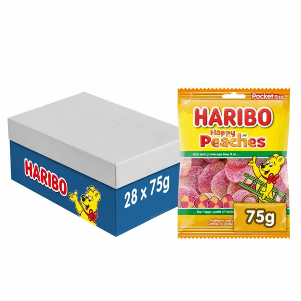 Haribo Happy Peaches Doos 28 x 70 Gram