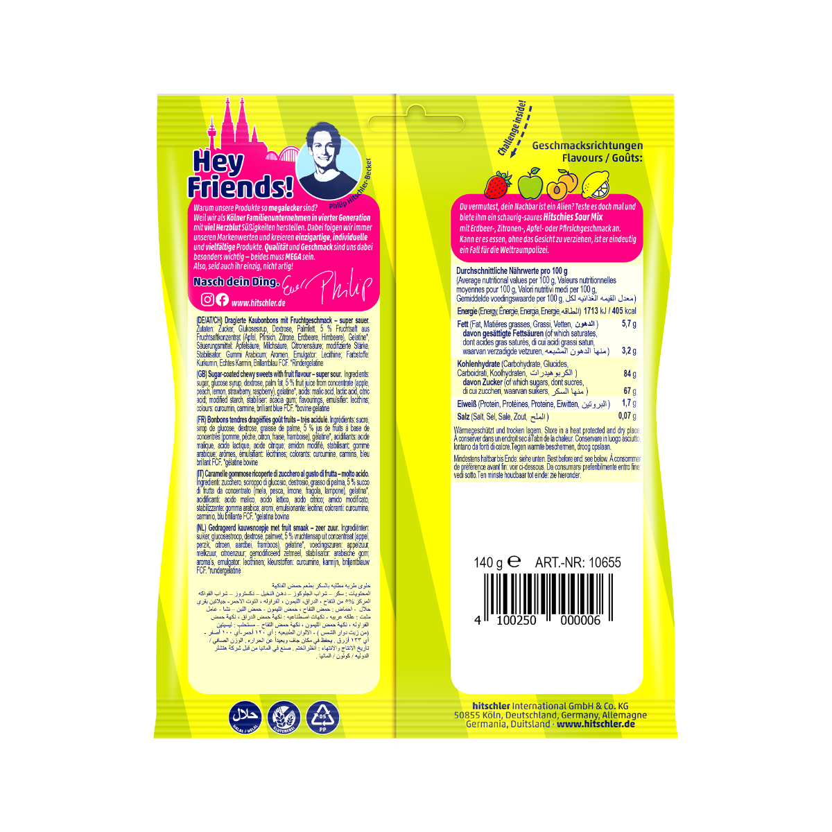 Hitschies Zuur 140 Gram