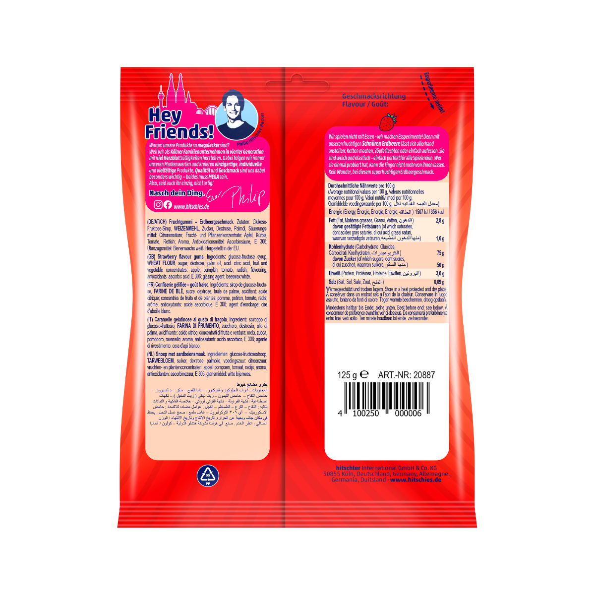 Hitschies Veters Aardbei 125 Gram
