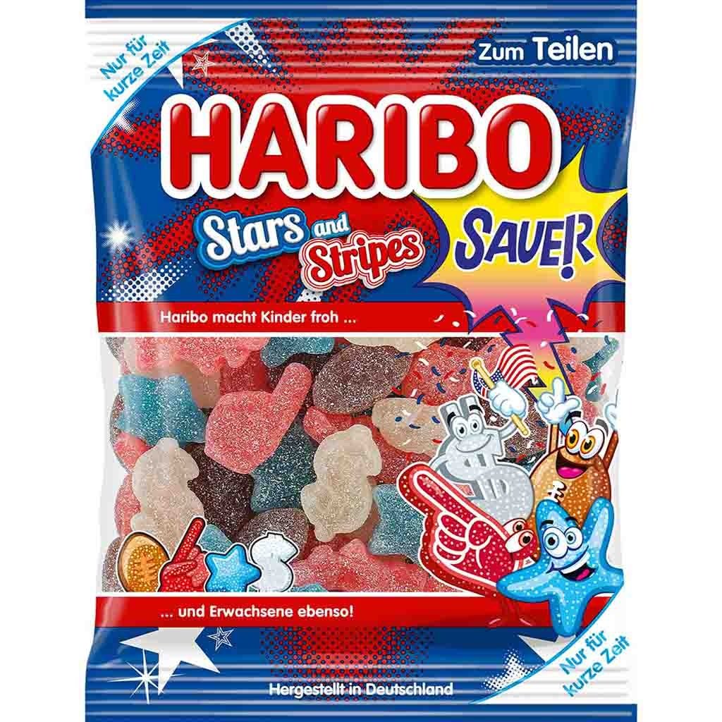 Haribo Star And Stripes Zuur 175 Gram