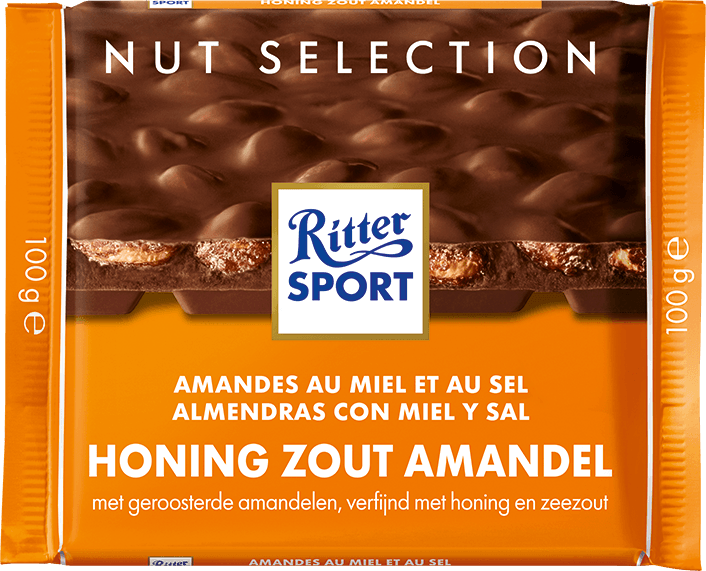 Ritter Sport Melk Honing Zoute Amandelen 100 Gram