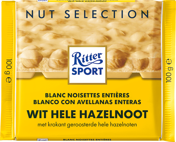 Ritter Sport Hele Hazelnoot Wit Doos - 10 x 100 Gram