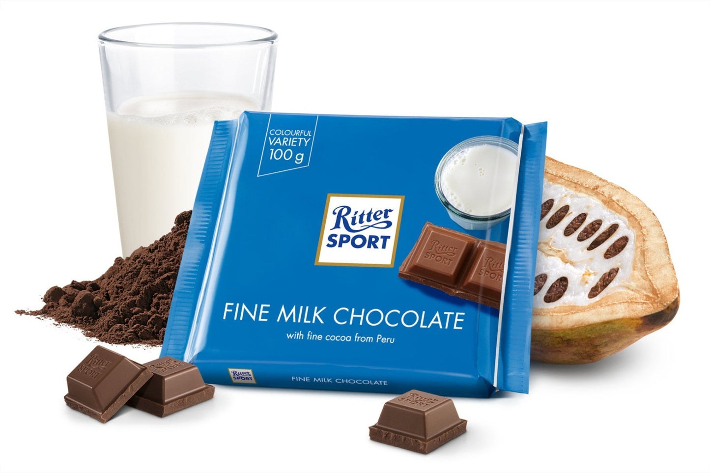 Ritter Sport Extra Fijne 35% Melk Chocolade 100 Gram