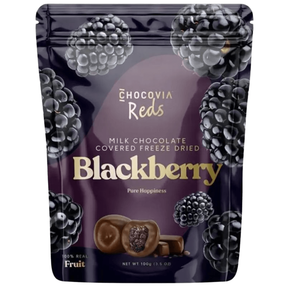Freeze Dried Blackberry Milk Choc 100 Gram