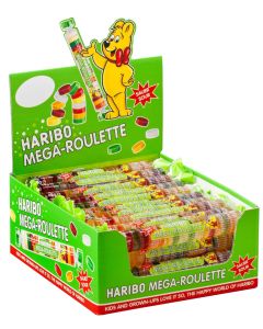 Haribo Roulette Zuur Rol Doos - 40 Stuks