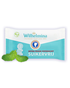 Wilhelmina  Vegan Pepermunt Suikervrij 3-Pack Doos - 16 x 120 Gram